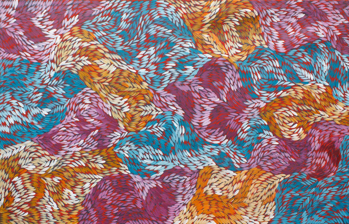 Yalka at Karrkurutinytja (Bush onion Dreaming at Lake Macdonald) by Daphne Marks