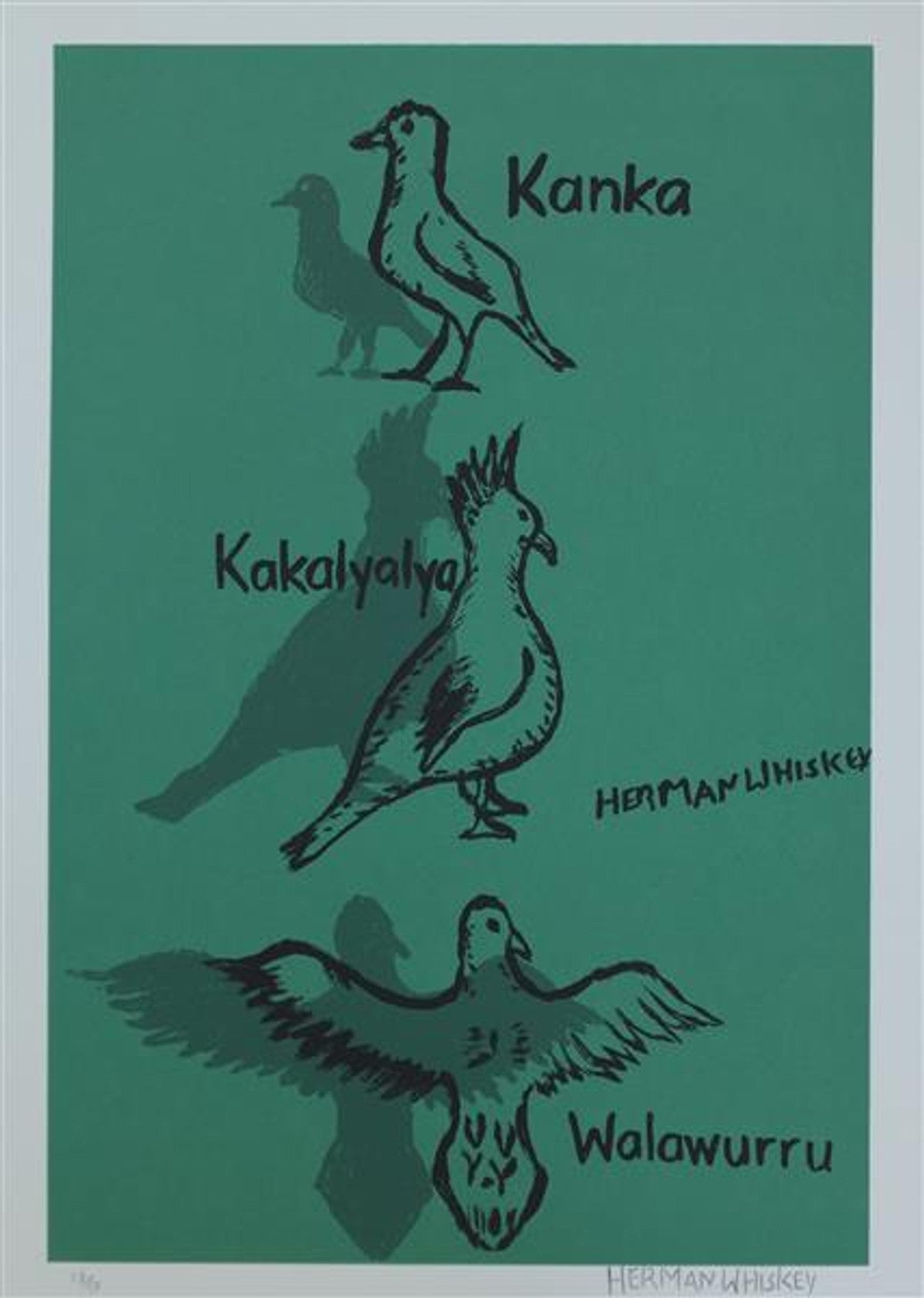 Kakalyalya Tjukurrpa - White Cocky Dreaming by Herman Whiskey