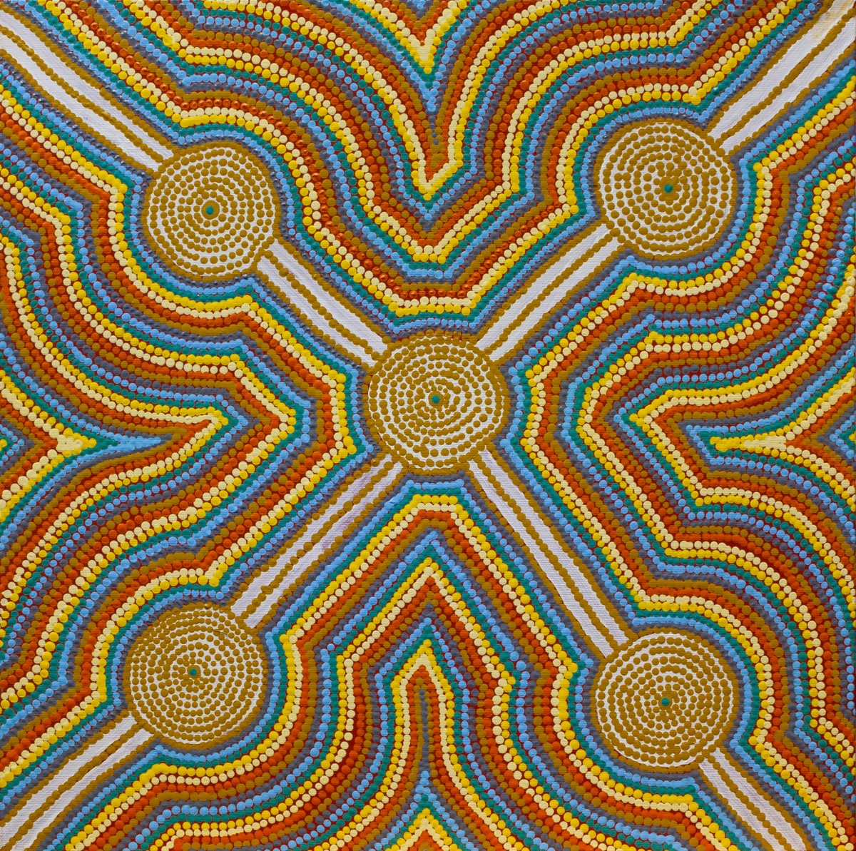 ‘Kurpulungu’ Ngapa Tjukurrpa - Water Snake Dreaming by Joseph Lane