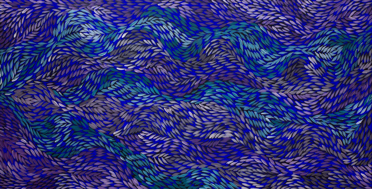 Yalka at Karrkurutinytja (Bush onion Dreaming at Lake Macdonald) by Daphne Marks