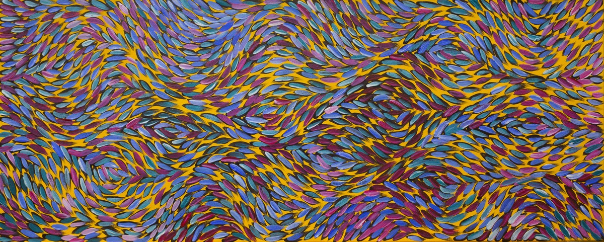 Yalka at Karrkurutinytja (Bush onion Dreaming at Lake Macdonald) by Daphne Marks