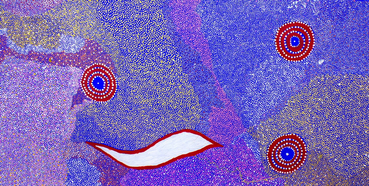 Kakalyalya Tjukurrpa - White Cocky Dreaming by Herman Whiskey