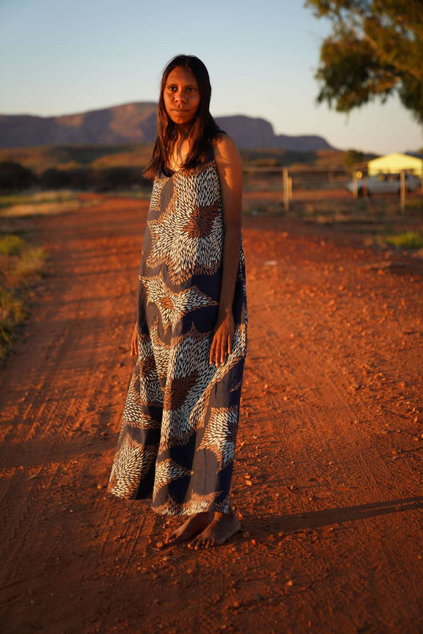 Ininti at Muruntji - Anita Dress - Ikuntji Artists Aboriginal Corporation