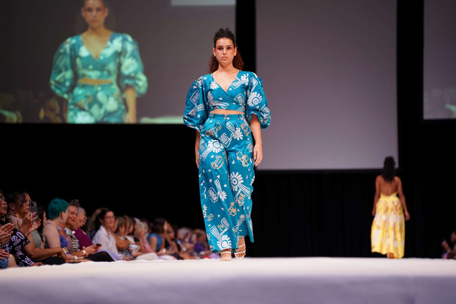 ‘lkuntji Collection’ by Ikuntji Artists, Country to Couture 2023, Photo by Michael Jalaru Torres 10
