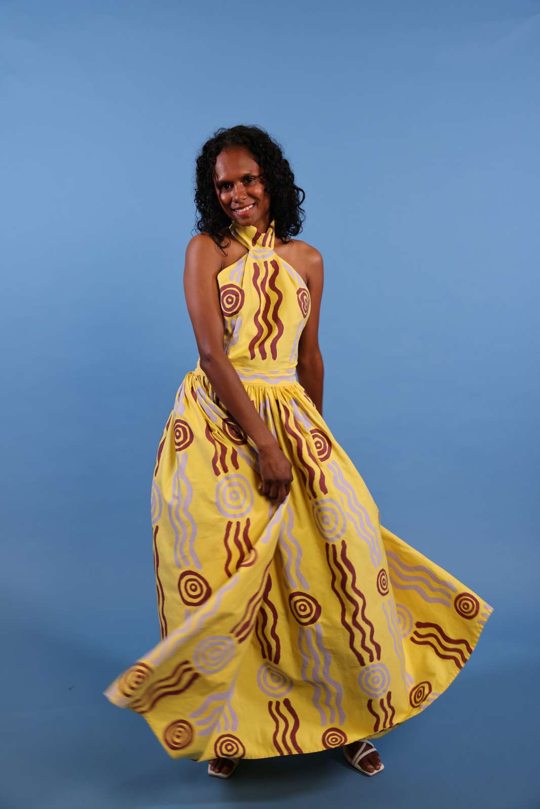 ‘lkuntji Collection’ by Ikuntji Artists, Country to Couture 2023, Photo by Marley Morgan