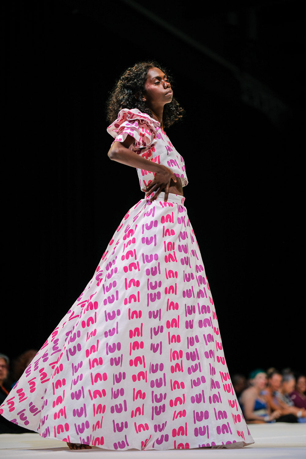 ‘lkuntji Collection’ by Ikuntji Artists, Country to Couture 2023, Photo by Michael Jalaru Torres 21