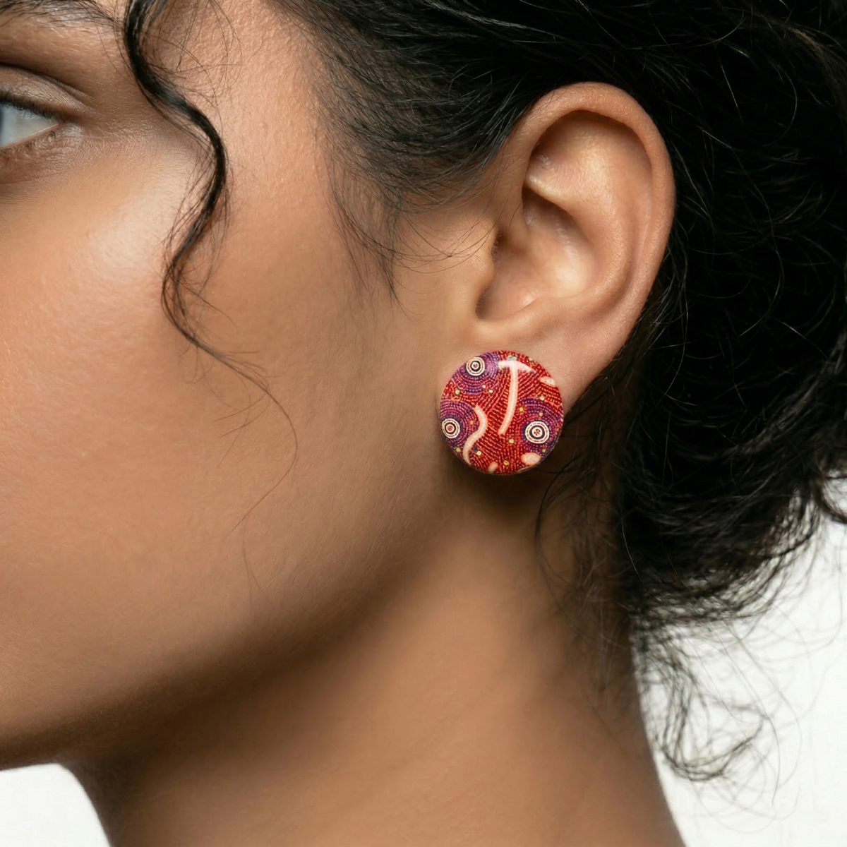 Warliyajarrayi Resin Earrings - Medium Studs