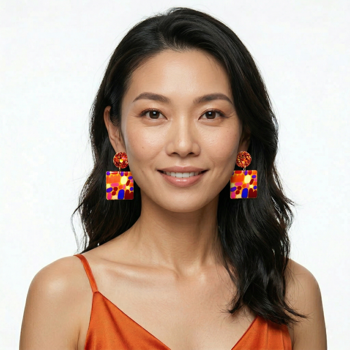 Puli Puli Resin Earrings - Large Drop