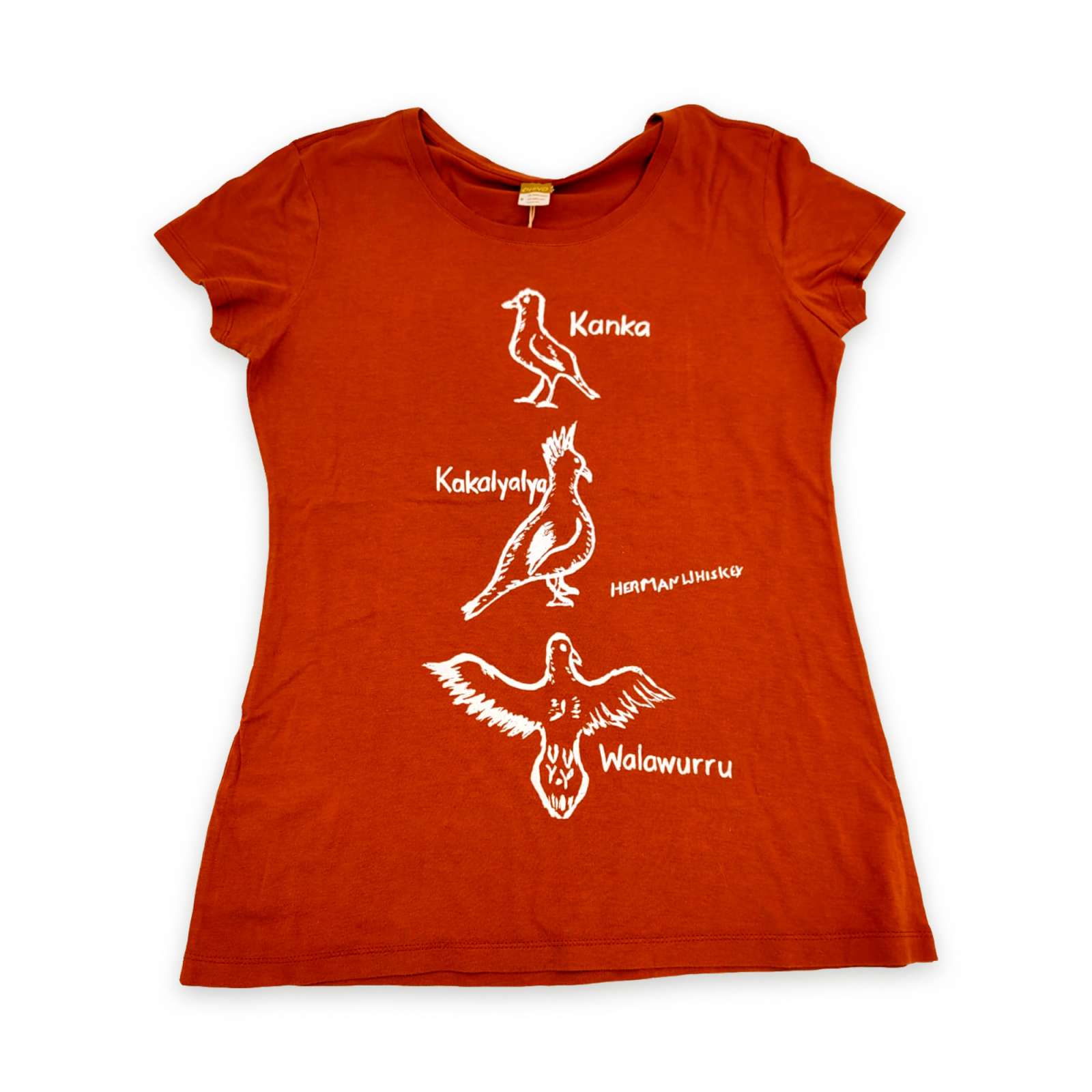 Herman Whiskey - White on Red