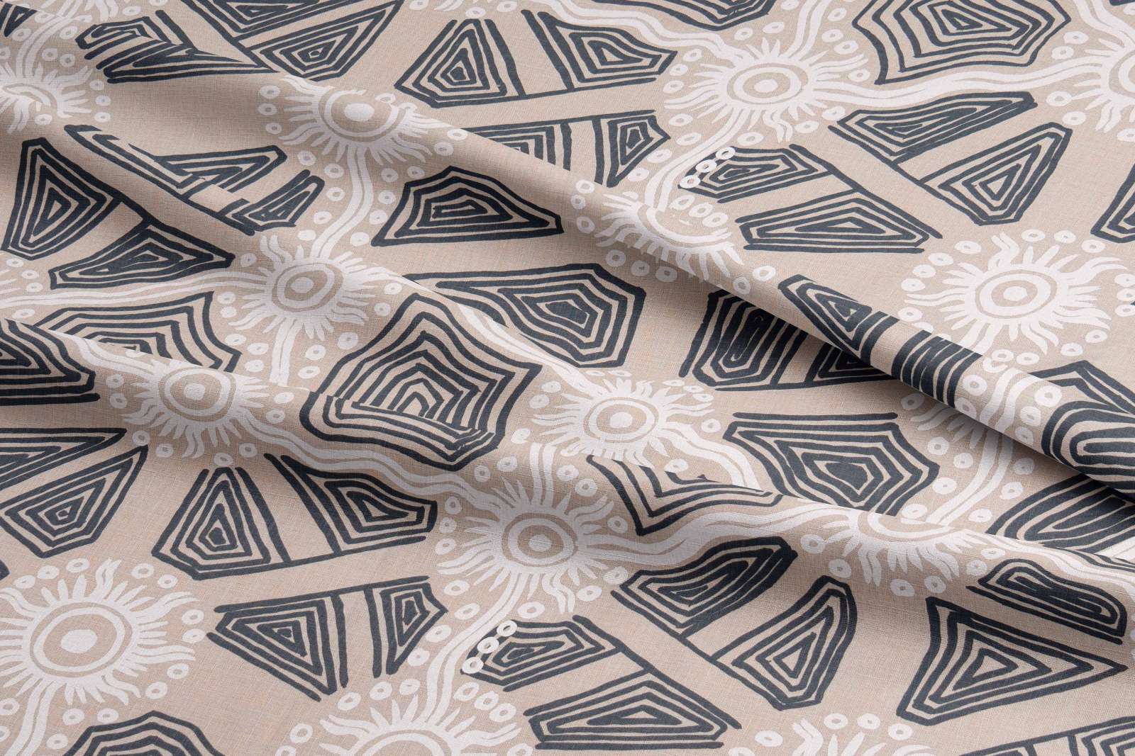 Lisa Multa - Drak Grey and White - Hessian - M1S