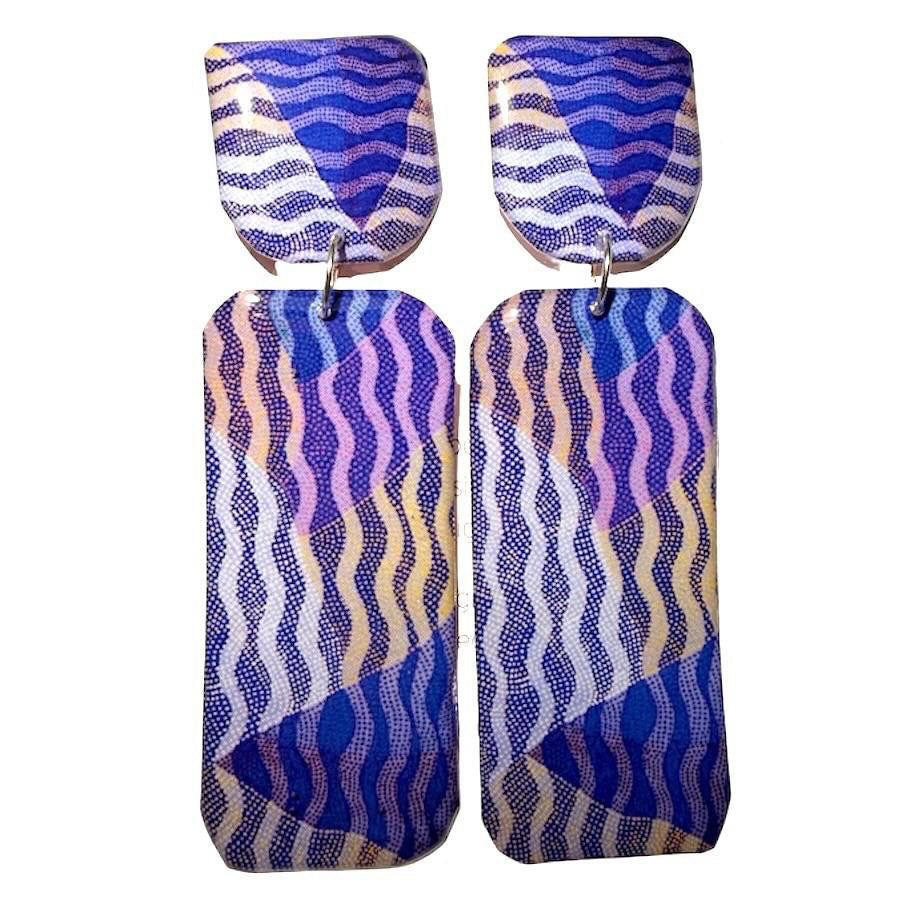 Pirrnpirrnga Resin Earrings - X-Large Drop