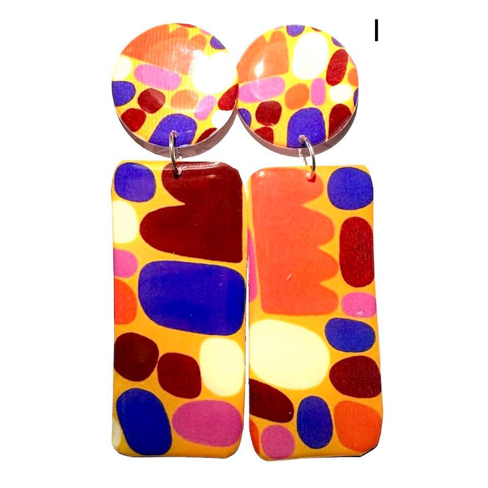 Puli Puli Resin Earrings - X-Large Drop