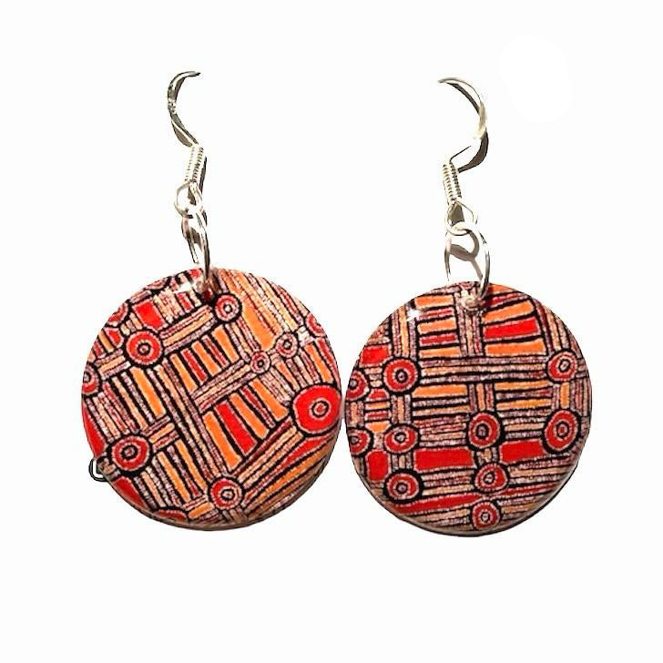 My Father's Painting Resin Earrings - Medium Drop
