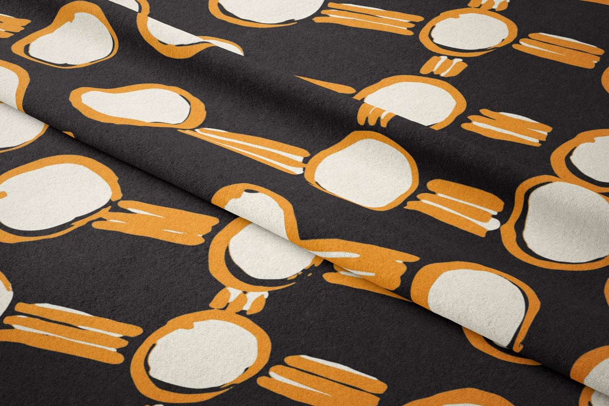 ZJ - Orange and Cream on Black - M2