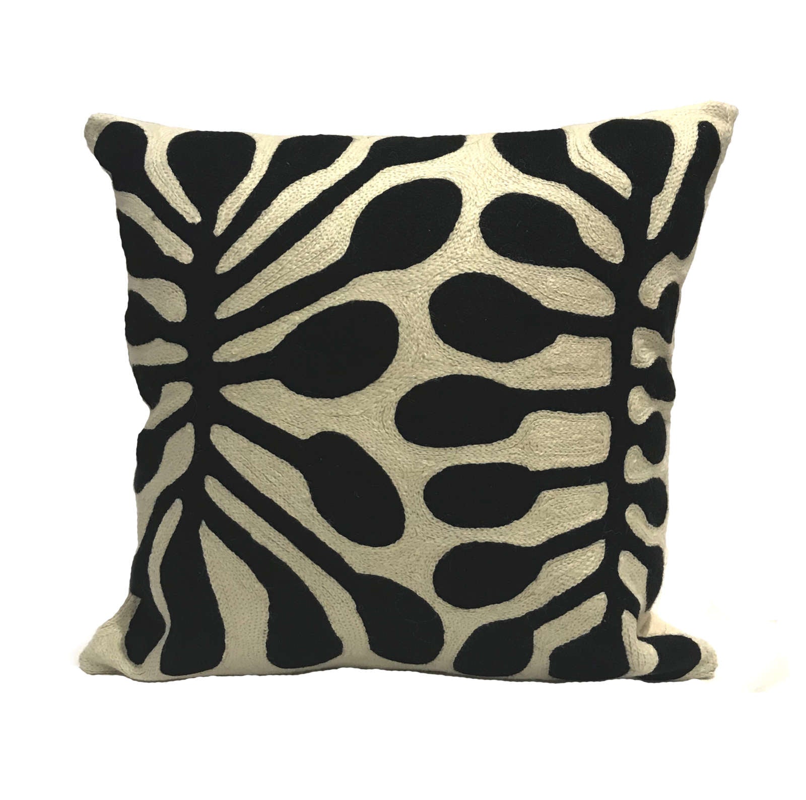 Watiya Tjuta Cushion Cover Black on White Ikuntji Artists