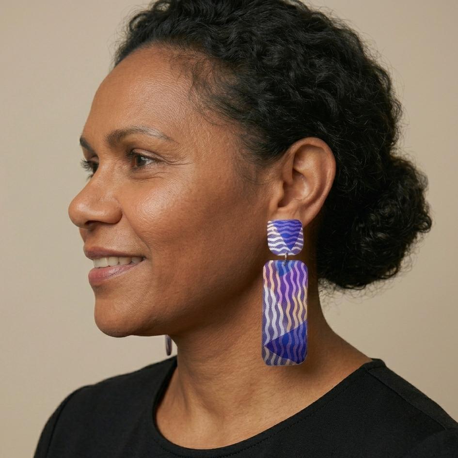Pirrnpirrnga Resin Earrings - X-Large Drop