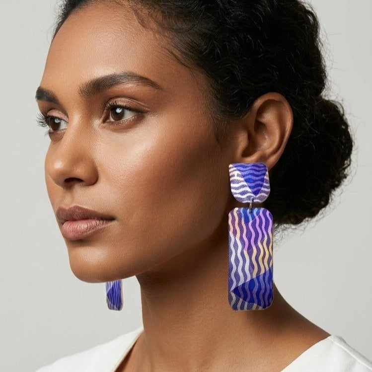 Pirrnpirrnga Resin Earrings - X-Large Drop