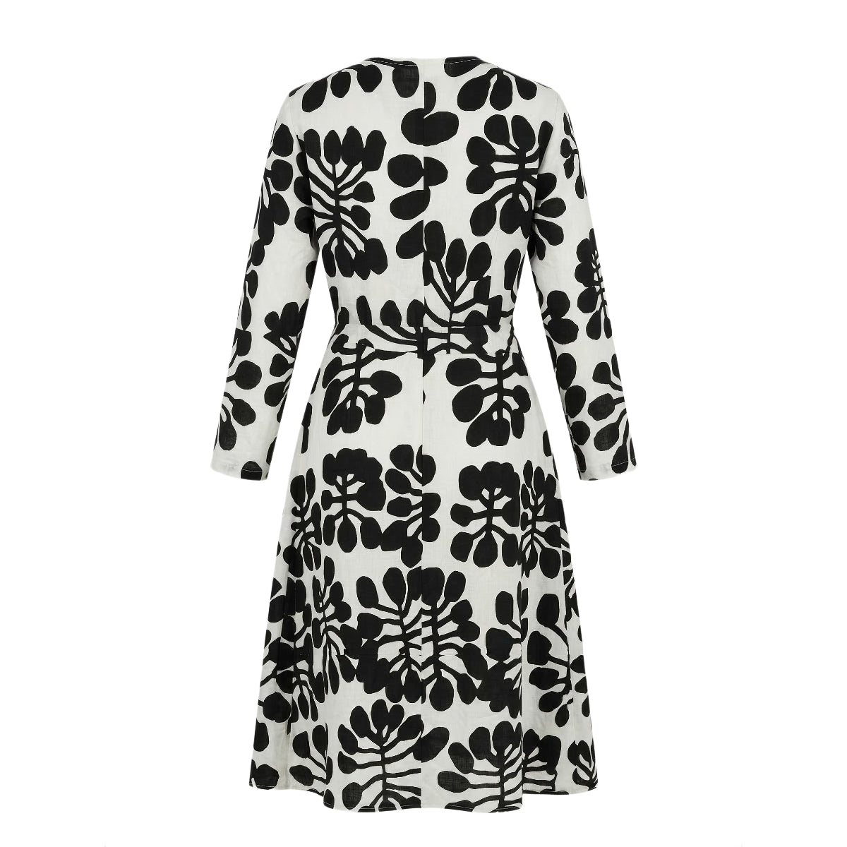 Watiya Tjuta - Wrap Dress - Black on White (Linen)