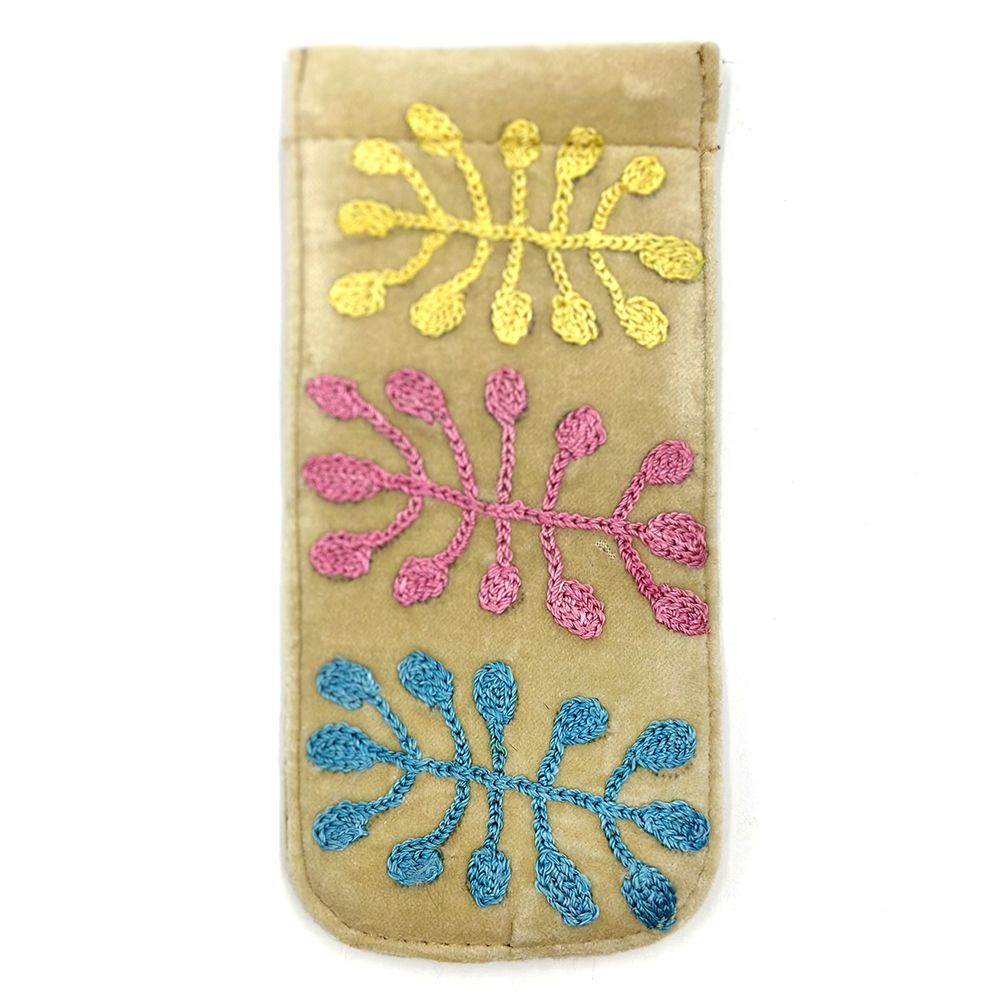 watiya tjuta emboridered velvet spec eyewear case